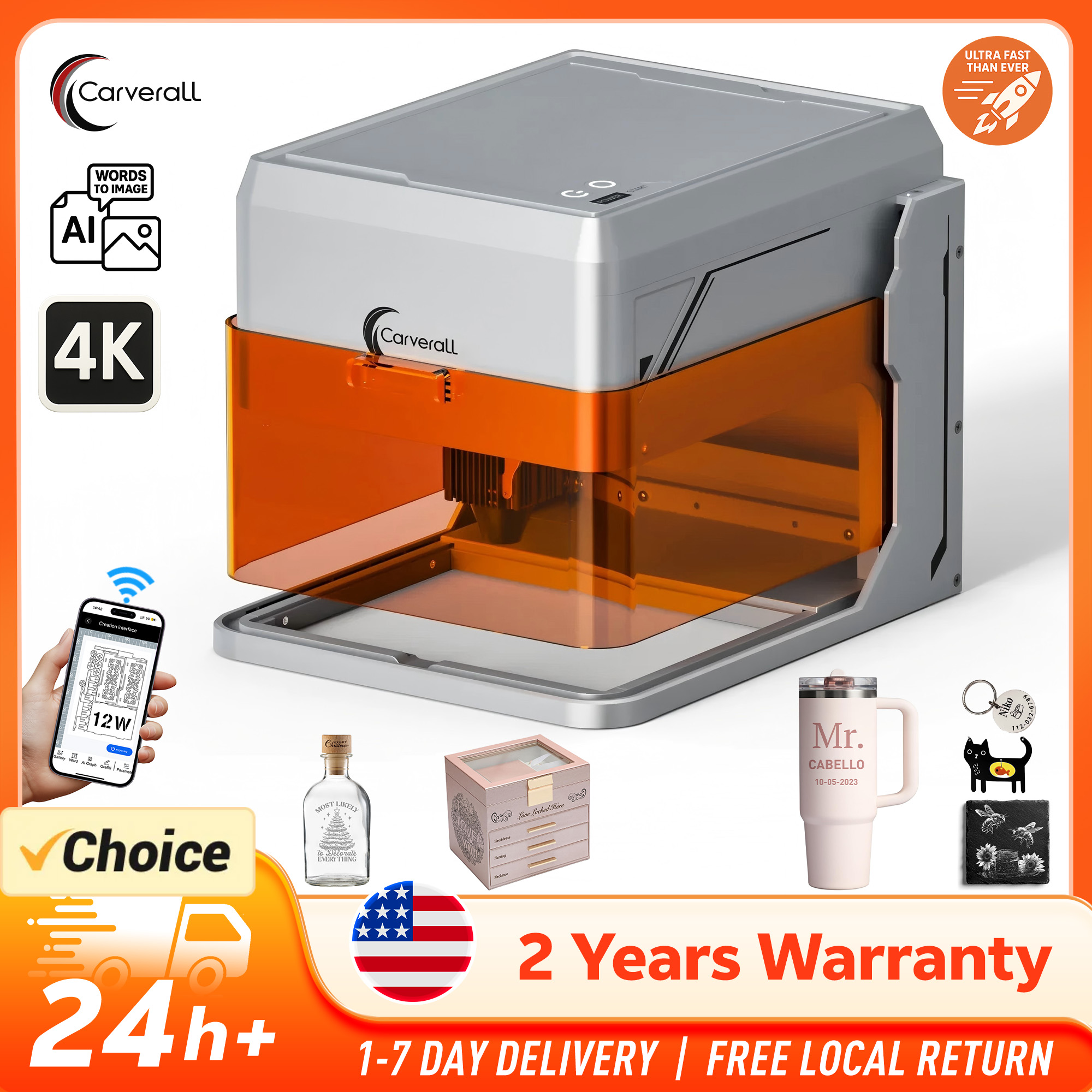 Industrial Laser Cutter - Laser Engraver Machine Desktop WiFi USB