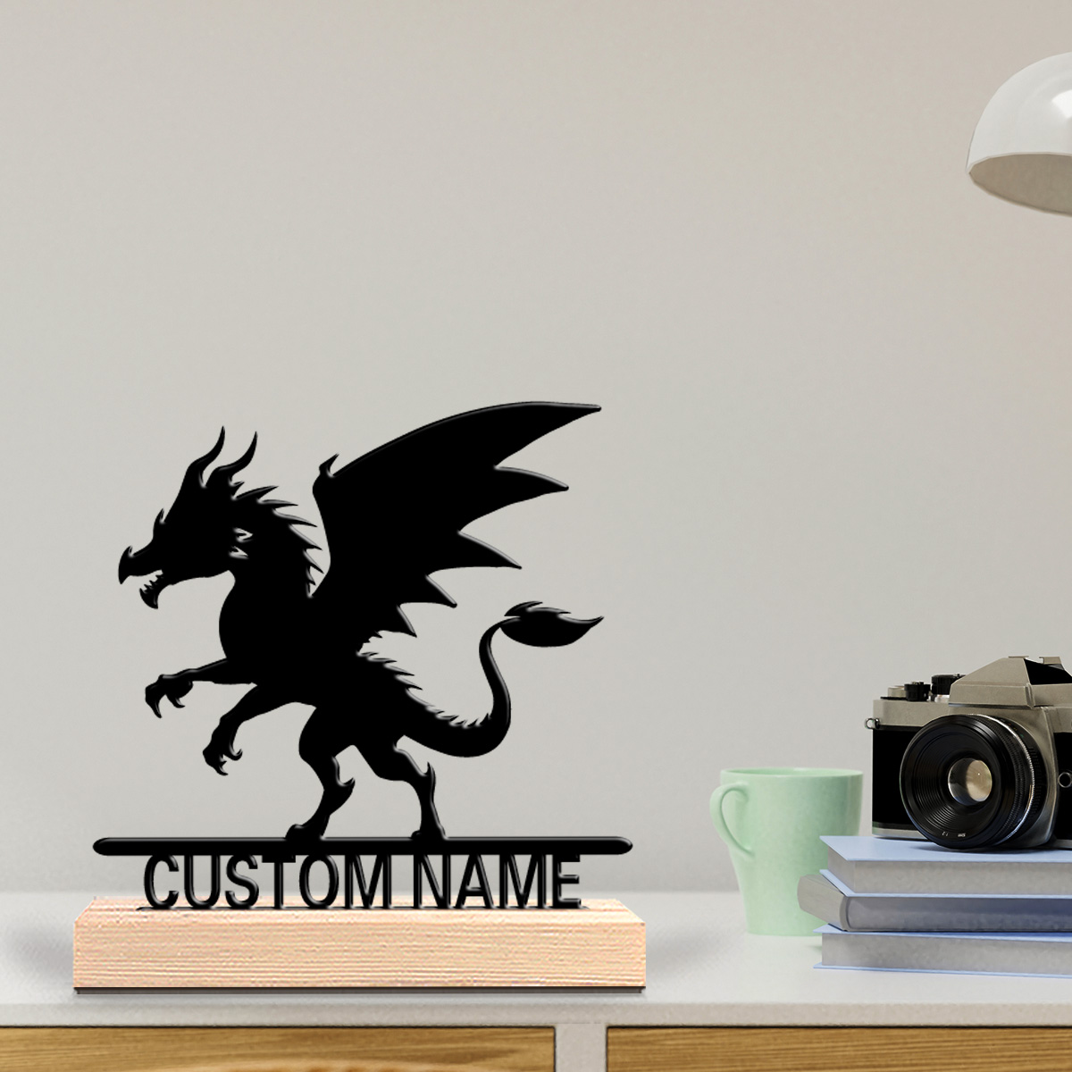 Industrial Laser Cutting - 1pc Retro Personalized Custom Dragon Metal