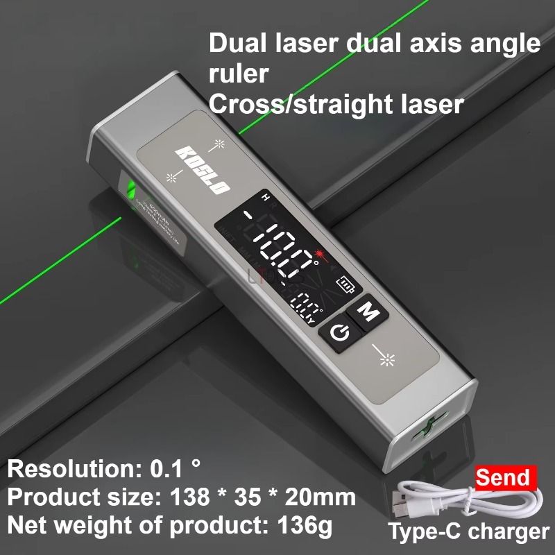 Dual Laser Digital Inclinomete - Industrial Handheld Laser reseña y precio