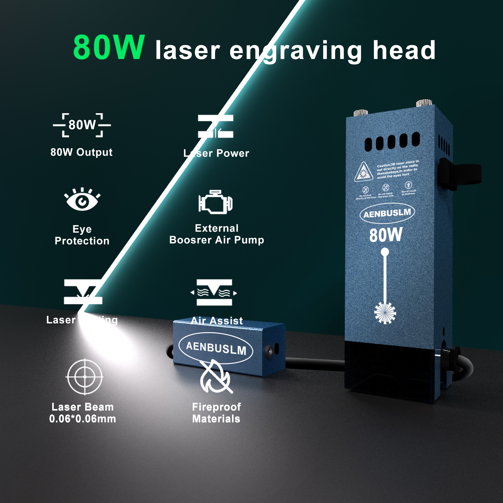 AENBUSLM 80W Laser Engraving H - Industrial Laser Cutter reseña y precio