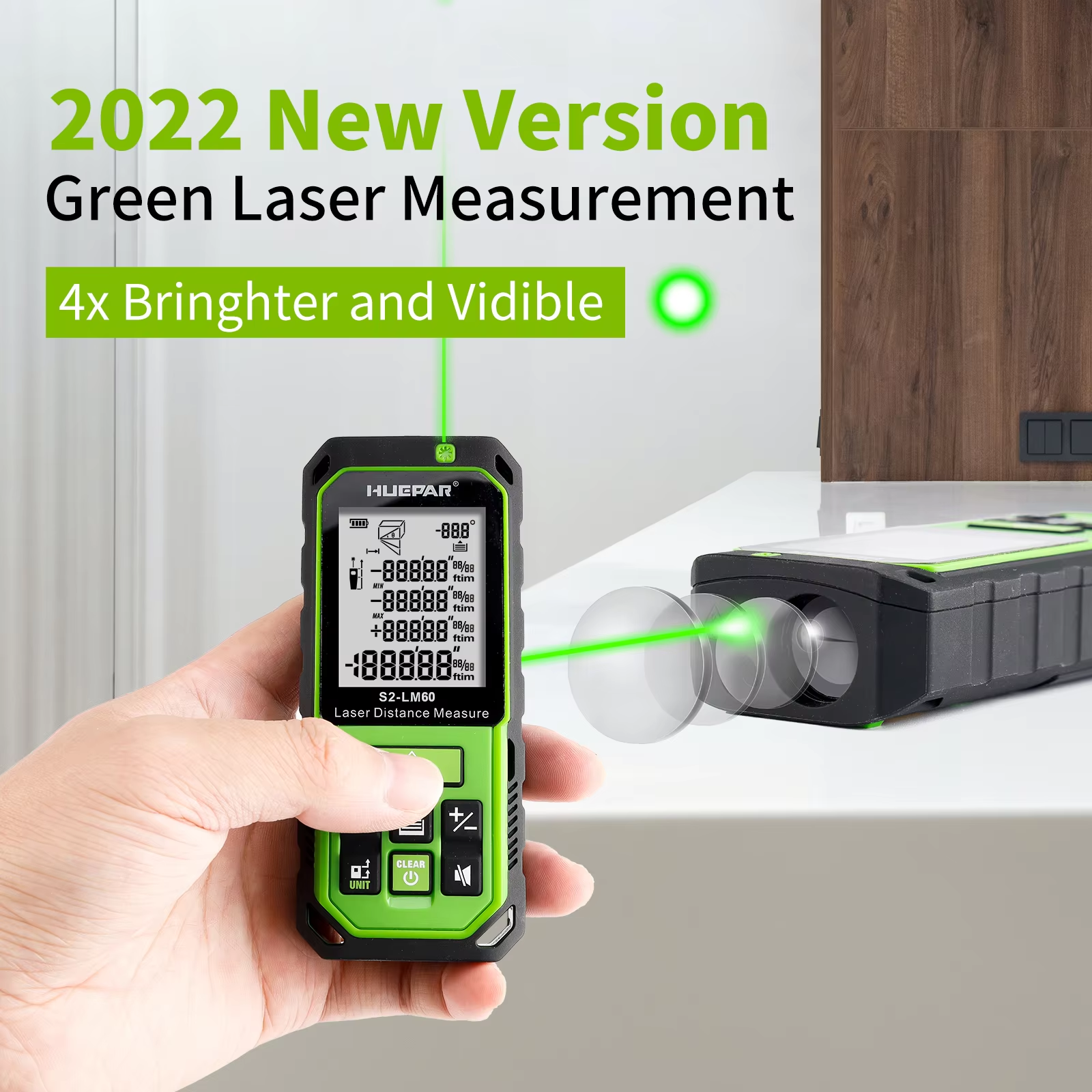 Huepar 100M Green Beam Laser R - Industrial Laser Displacement Sensor reseña y precio