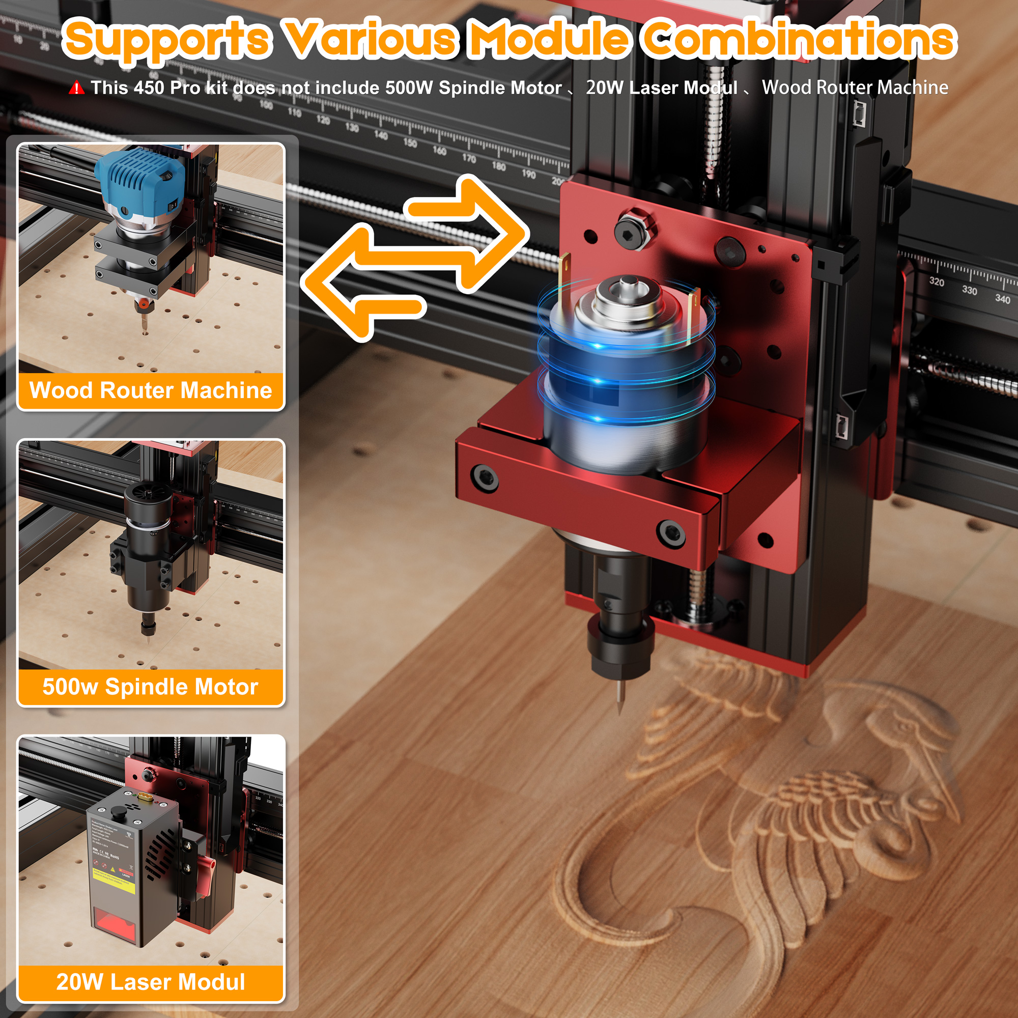 TWOTREES TTC450 pro CNC woodwo - Limit Switch Cnc reseña y precio