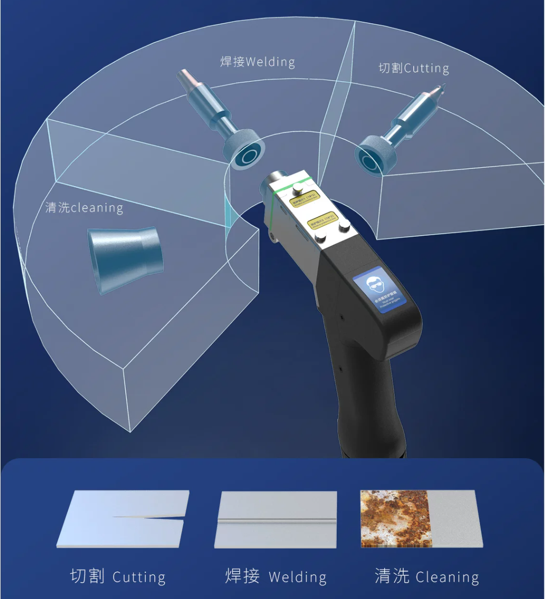 HGTECH 3-in-1 Handheld Laser W - Industrial Handheld Laser Welding Machine reseña y precio