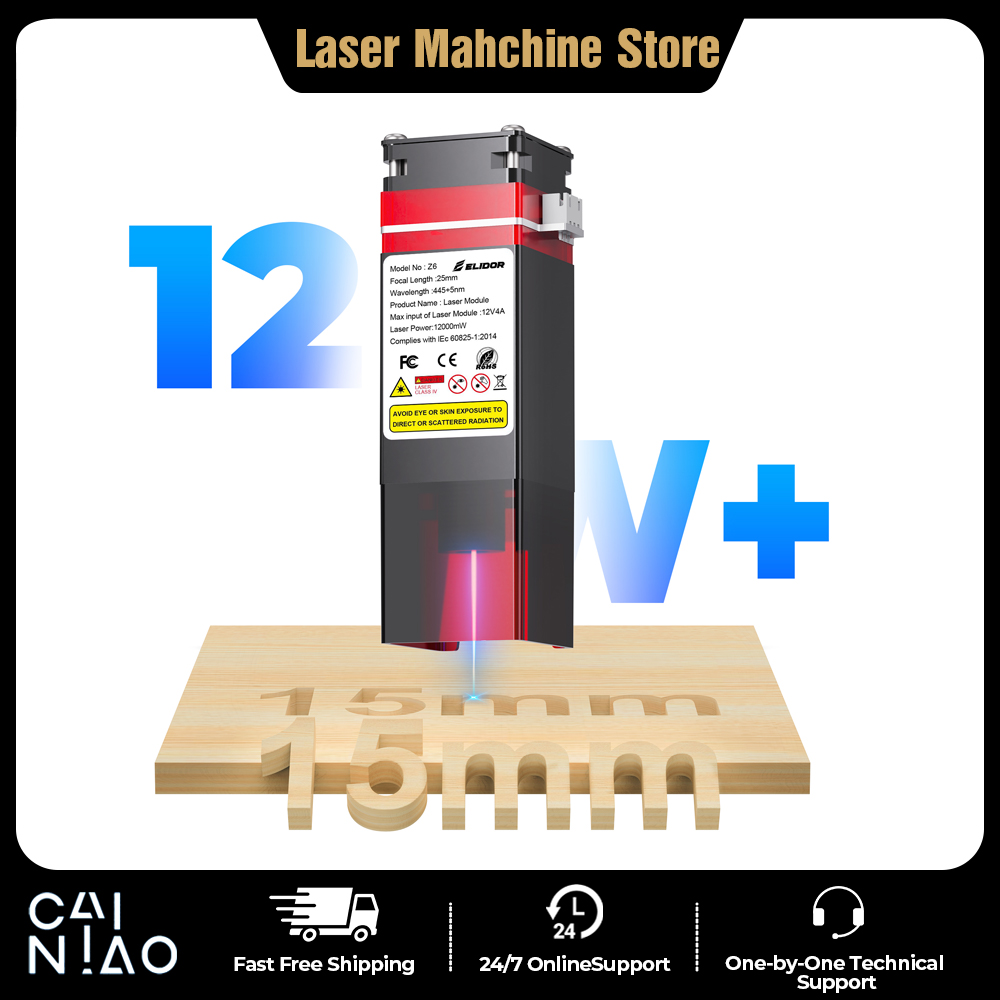 ELIDOR Z6 6W/12W Laser Module  - Industrial Laser Cutter reseña y precio