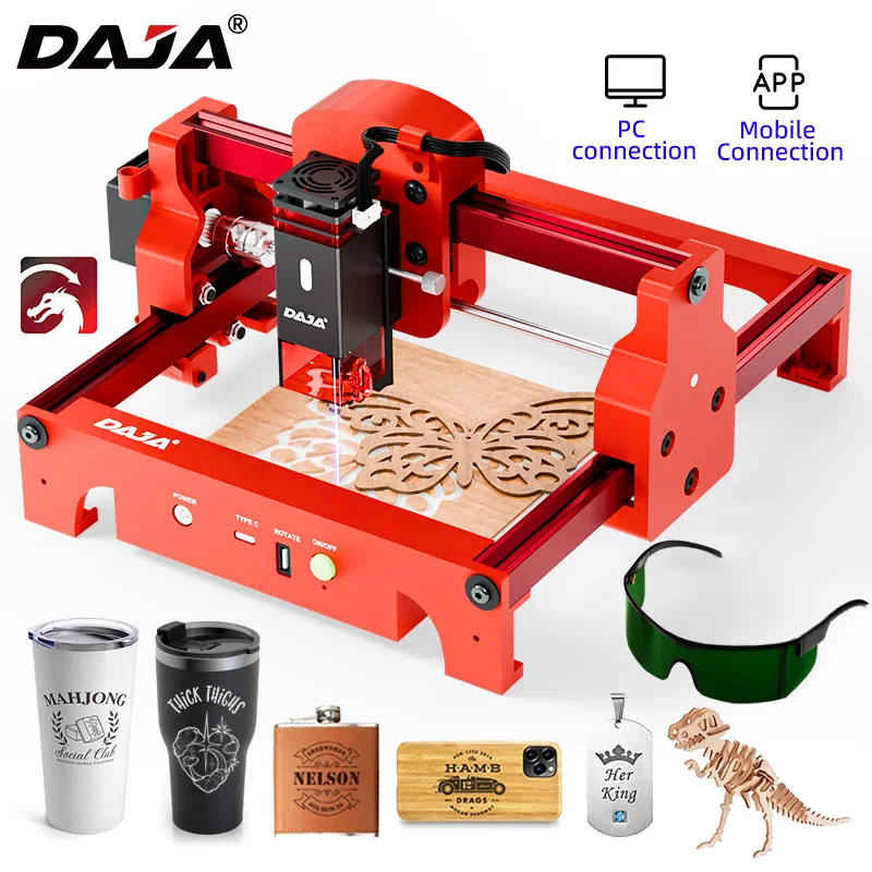 DAJA A7 Laser Engraver 5W Mini - Industrial Laser Cutter reseña y precio