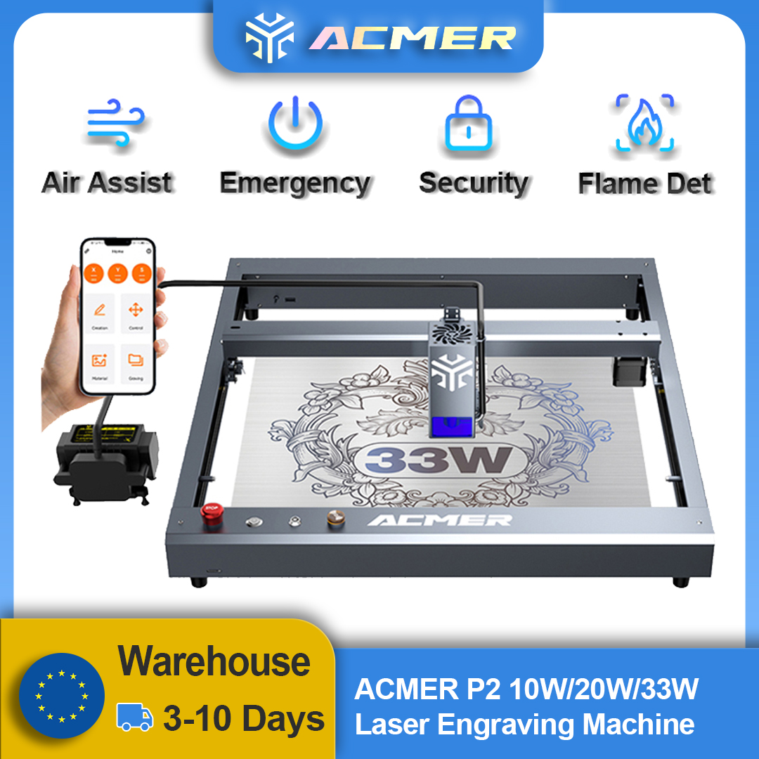 ACMER P2 Laser Engraver 33W 20 - Industrial Laser Cutter reseña y precio