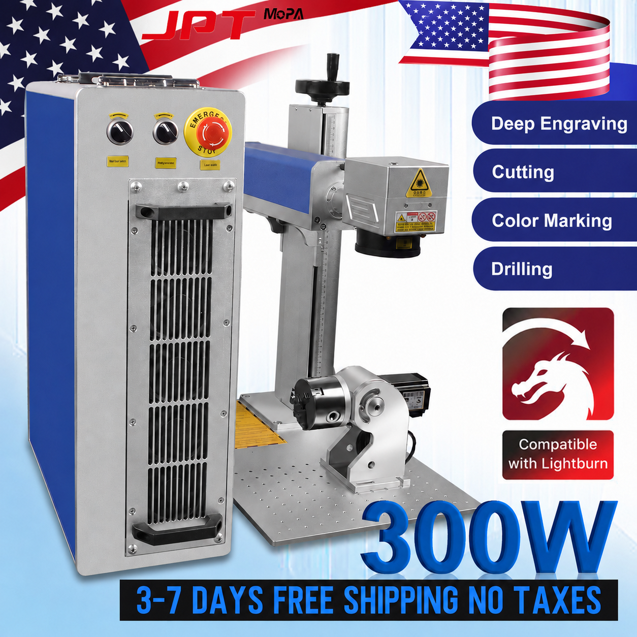 JPT Mopa Laser Marking Machine - Industrial Laser Cutter reseña y precio