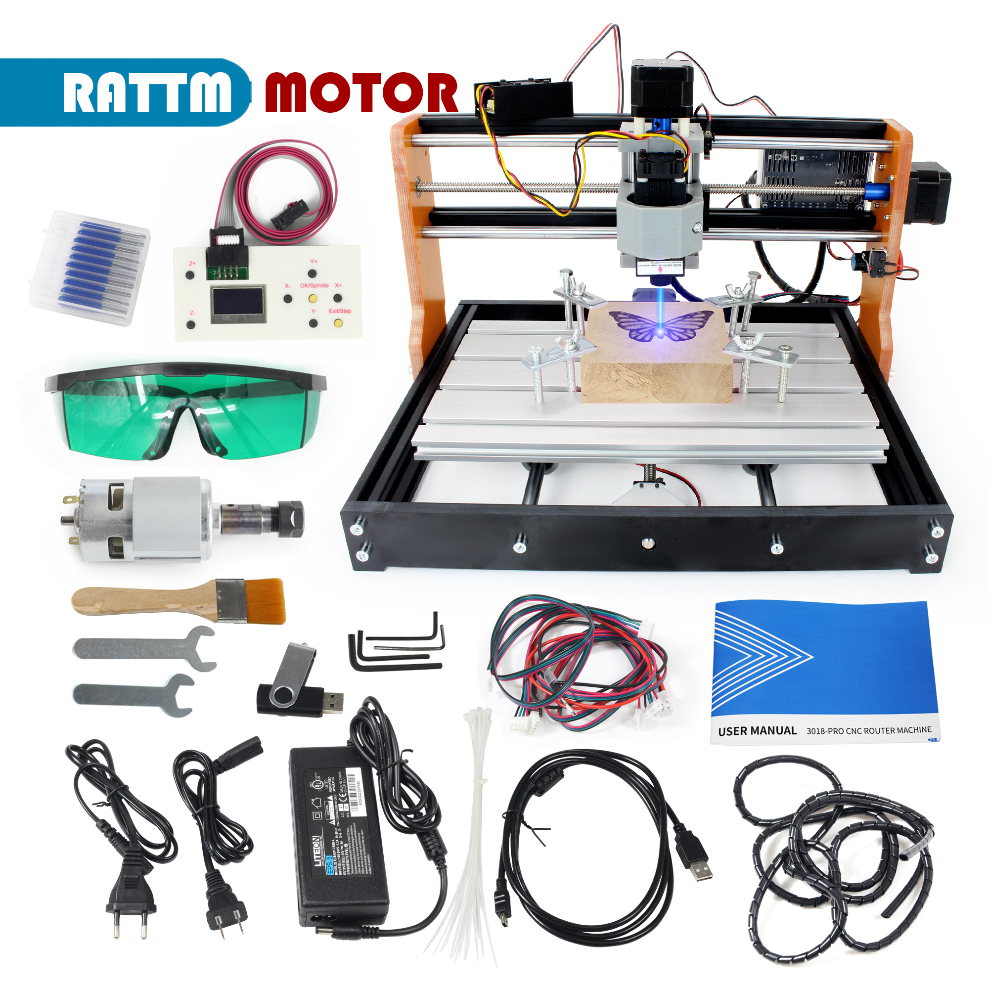 【EU&USA Stock】CNC 3018 PRO Las - Industrial Laser Sensor reseña y precio
