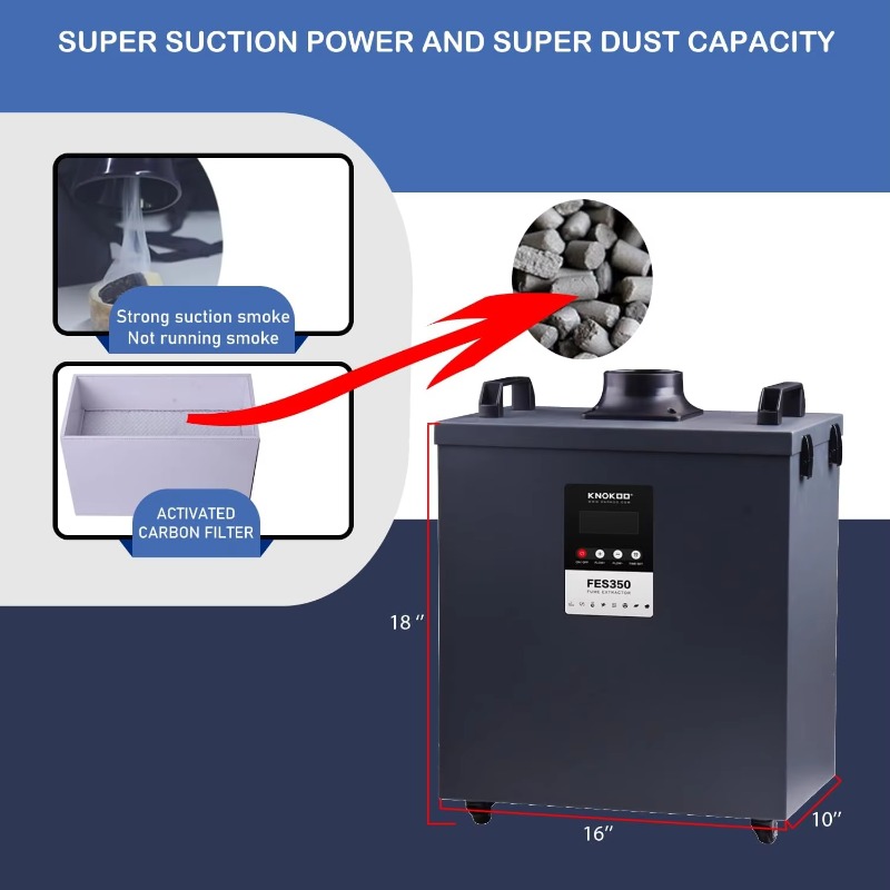 KNOKOO 350W Industrial Fume Ex - Industrial Print & Laser Inc reseña y precio