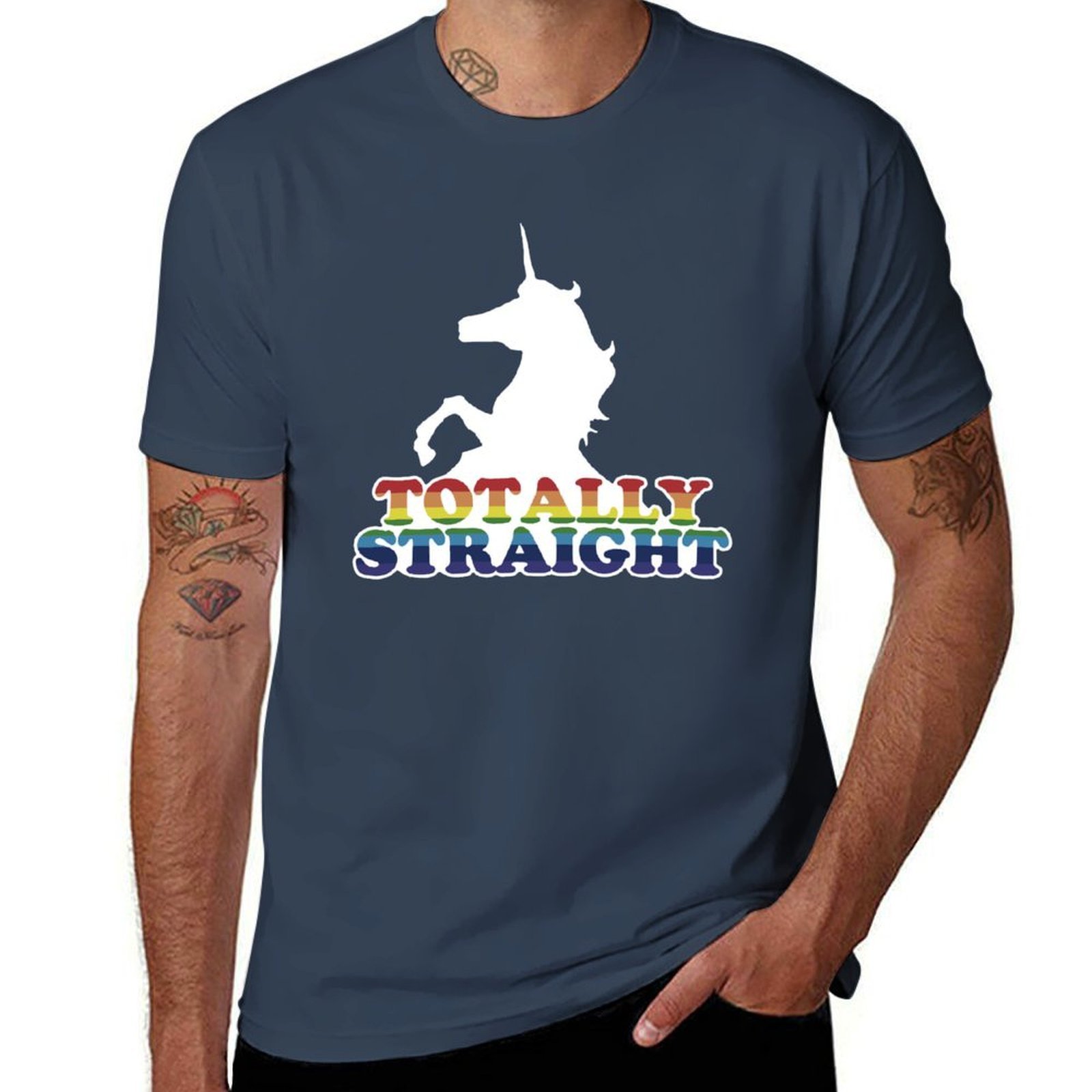 Totally Straight T-Shirt Indus - Industrial Print & Laser Inc reseña y precio