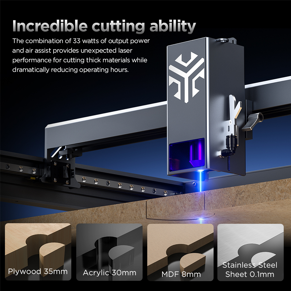 ACMER P2 Laser Engraver 33W 20 - Industrial Laser Cutter reseña y precio