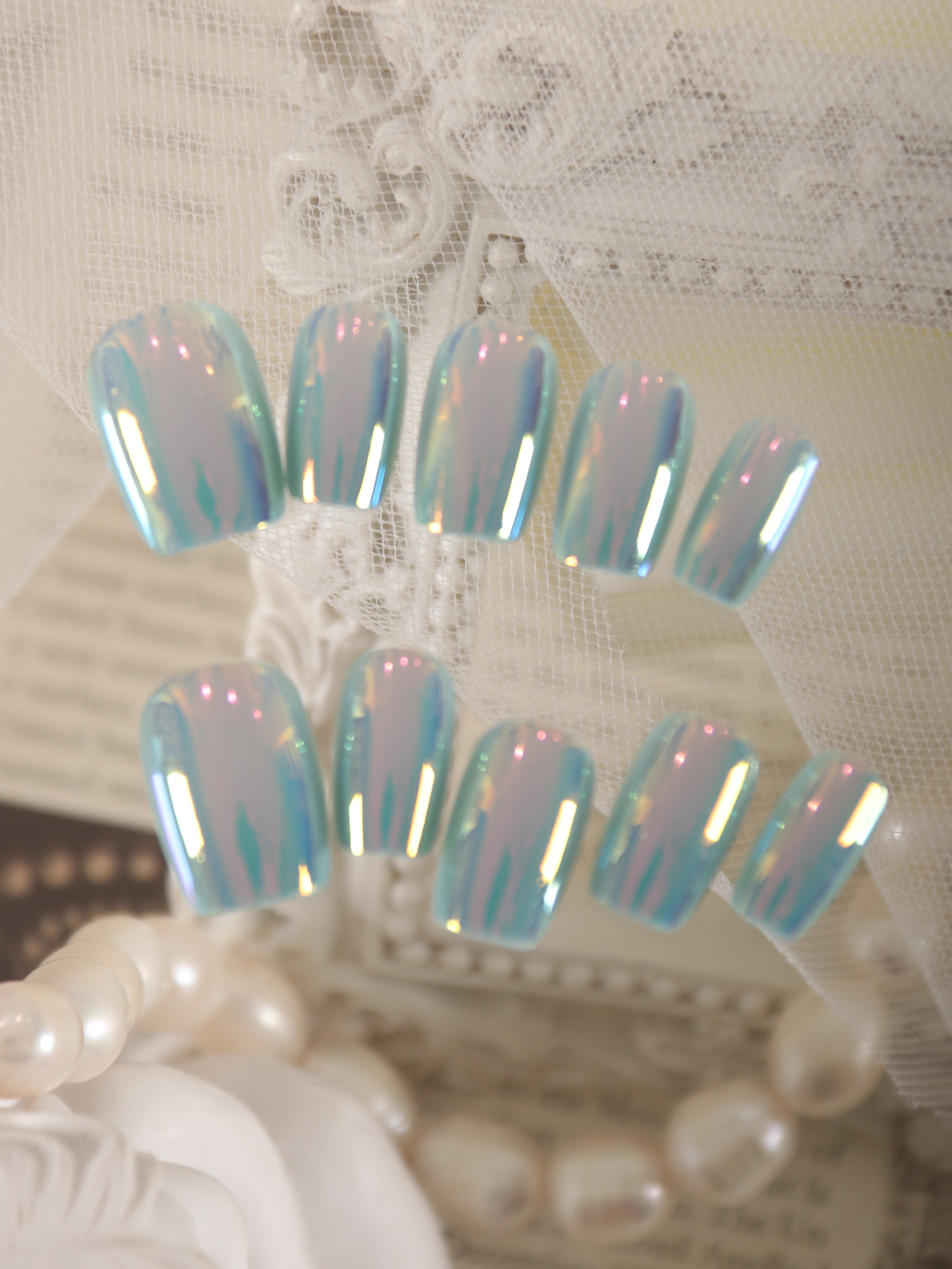 10Pcs Press on Nails Short Blu - Industrial Handheld Laser reseña y precio
