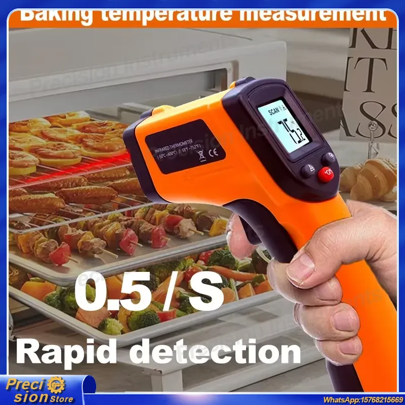 Infrared Thermometer Gun Non C - Industrial Handheld Laser reseña y precio